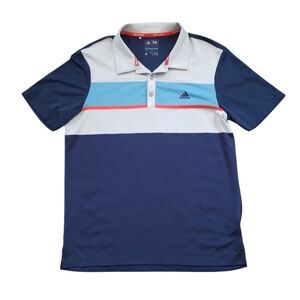 Adidas Men's Blue Climacool Short‎ Sleeve Polo Shirt Size Medium